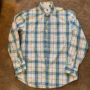 Izod Men’s Medium button-down plaid shirt